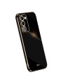 Предпазен удароустойчив гръб с галванизирана рамка за Oppo A5 4G - черен