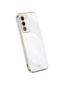 Предпазен удароустойчив гръб с галванизирана рамка за Oppo A5 4G - бял