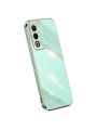 Предпазен удароустойчив гръб с галванизирана рамка за Oppo A5 4G - зелен