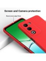 Предпазен устойчив на надраскване силиконов гръб с каишка за Oppo A5 4G - червен