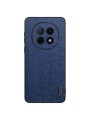 Удароустойчив гръб от еко кожа с дървесна текстура за Oppo A5 - син