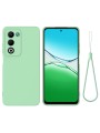 Предпазен устойчив на надраскване силиконов гръб с каишка за Oppo A5 - зелен