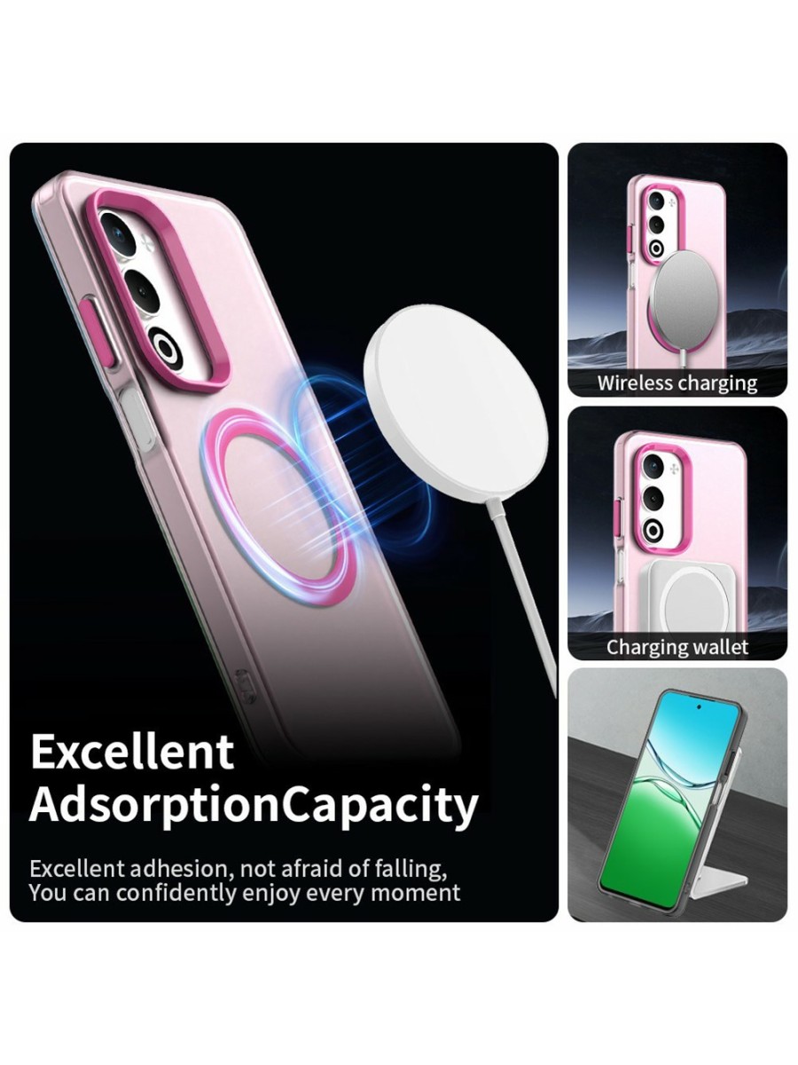 Предпазен гръб съвместим с MagSafe за Oppo A5 - червен