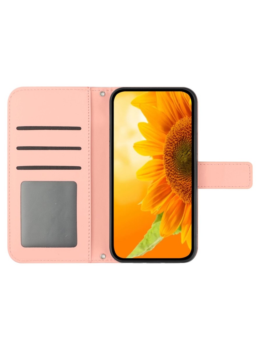 Калъф от еко кожа тип портмоне за Oppo A5 - розов