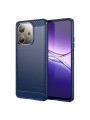 Мек удароустойчив гръб с текстура на карбонови влакна за Oppo A5 Pro 4G - син
