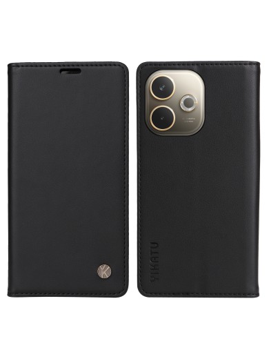 Калъф за телефон от еко кожа тип портмоне за Oppo A5 Pro 4G - черен