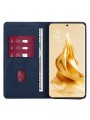 Калъф от еко кожа тип портмоне за Oppo A55s - син