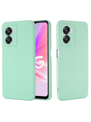 Предпазен удароустойчив силиконов гръб с каишка за Oppo A57 - зелен