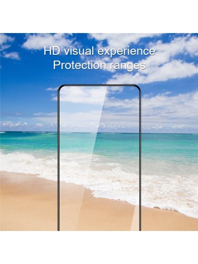 Устойчив на надраскване протектор за екран за Oppo A57 от закалено стъкло с черна рамка