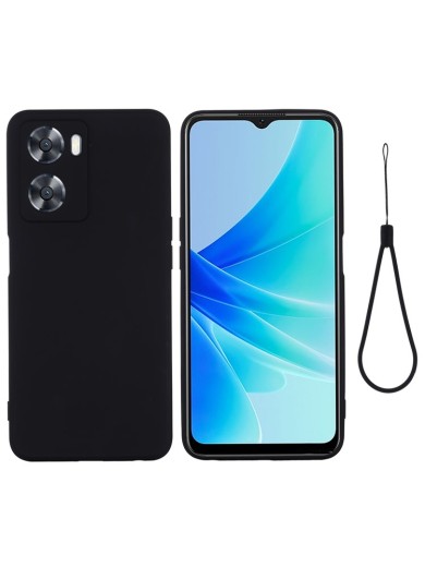 Предпазен удароустойчив силиконов гръб с каишка за Oppo A57e - черен Предпазен удароустойчив силиконов гръб с каишка за Oppo A57e - черен