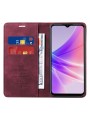 Калъф от еко кожа тип портмоне за Oppo A57s - червен