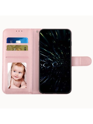 Калъф от еко кожа за Oppo A58x - розов