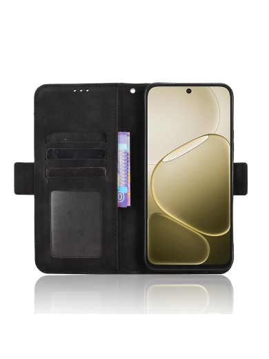 Калъф от еко кожа тип портмоне за Oppo A6 - черен