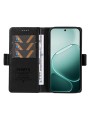 Калъф от еко кожа тип портмоне за Oppo A6 Pro 4G - черен