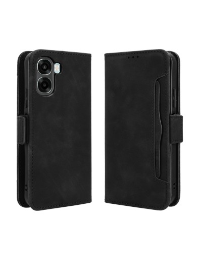 Калъф от еко кожа тип портмоне за Oppo A6x 4G - черен