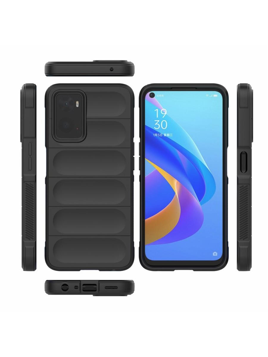 Устойчив на надраскване и падане мек гръб за Oppo A76 - черен