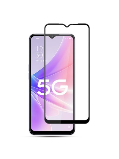 Устойчив на надраскване протектор за екран за Oppo A78 от закалено стъкло с черна рамка
