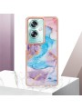 Предпазен удароустойчив гръб с мраморни шарки за Oppo A79 - син