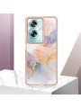Предпазен удароустойчив гръб с мраморни шарки за Oppo A79 - розов