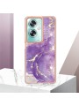 Предпазен удароустойчив гръб с мраморни шарки за Oppo A79 - лилав