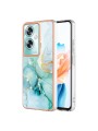 Предпазен удароустойчив гръб с мраморни шарки за Oppo A79 - зелен