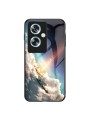 Предпазен гръб от закалено стъкло с шарки на звездно небе за Oppo A79 - снимка