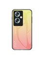 Предпазен гръб от закалено стъкло за Oppo A79 - жълт и розов