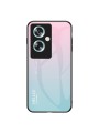 Предпазен гръб от закалено стъкло за Oppo A79 - розов и син
