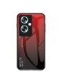 Предпазен гръб от закалено стъкло за Oppo A79 - червен и черен
