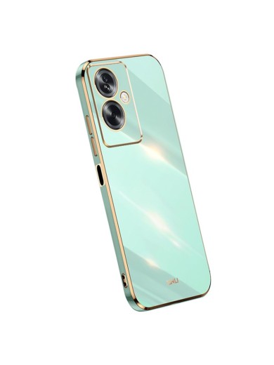 Предпазен удароустойчив гръб с галванизирана рамка за Oppo A79 - зелен