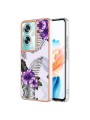 Предпазен удароустойчив гръб с мраморни шарки за Oppo A79 - лилав