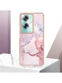 Предпазен удароустойчив гръб с мраморни шарки за Oppo A79 - розов
