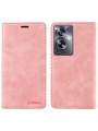 Калъф от еко кожа тип портмоне с RFID  блокираща технология за Oppo A79 - розов