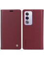 Калъф за телефон от еко кожа тип портмоне за Oppo A80 5G - червен