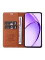 Калъф за телефон от еко кожа тип портмоне за Oppo A80 5G - кафяв