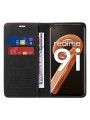 Калъф от еко кожа тип портмоне с RFID  блокираща технология за Oppo A96 - черен