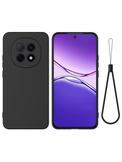 Предпазен устойчив на надраскване силиконов гръб с каишка за Oppo F29 Pro - черен Предпазен устойчив на надраскване силиконов гръб с каишка за Oppo F29 Pro - черен