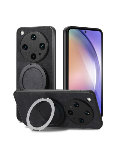 Предпазен гръб с въртяща се стойка съвместим с MagSafe за Oppo Find X8 Ultra - черен