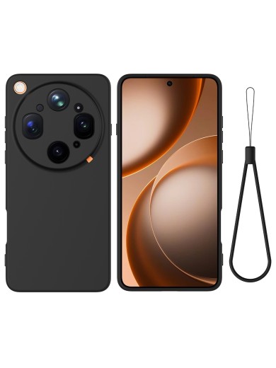 Предпазен устойчив на надраскване силиконов гръб с каишка за Oppo Find X9 Ultra - черен Предпазен устойчив на надраскване силиконов гръб с каишка за Oppo Find X9 Ultra - черен