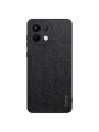 Удароустойчив гръб от еко кожа с дървесна текстура за Oppo K13 - черен