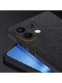 Удароустойчив гръб от еко кожа с дървесна текстура за Oppo K13 - черен