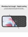 Мек предпазен гръб с текстура на карбонови влакна за Oppo Reno11 F - черен