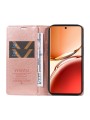 Калъф от еко кожа тип портмоне за Oppo Reno12 F 4G - розов