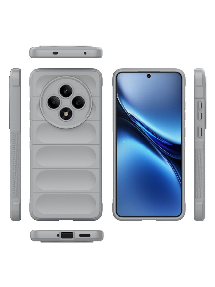 Противоплъзгащ предпазен гръб за Oppo Reno12 FS - сив