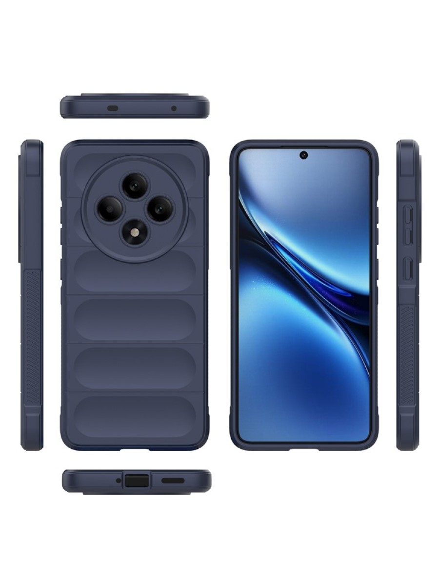 Противоплъзгащ предпазен гръб за Oppo Reno12 FS - син