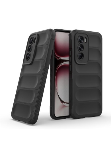 Противоплъзгащ предпазен гръб за Oppo Reno12 Pro - черен