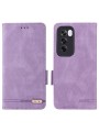 Предпазен калъф от еко кожа за Oppo Reno12 Pro - лилав