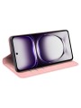 Калъф от еко кожа тип портмоне за Oppo Reno12 Pro - розов