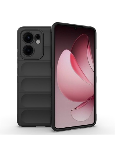 Противоплъзгащ предпазен гръб за Oppo Reno13 F - черен