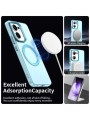 Предпазен гръб съвместим с MagSafe за Oppo Reno13 F - син